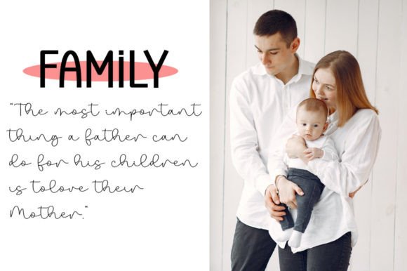 Little Family Font PNG with transparent background - Preview 3