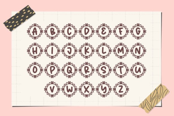 Monogram Maelda Font PNG with transparent background - Preview 2