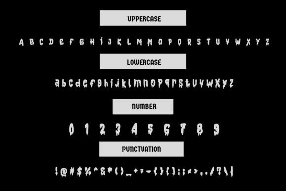 Monster Drip Font PNG with transparent background - Preview 3