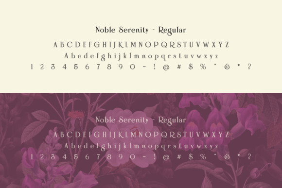 Noble Serenity Font PNG with transparent background - Preview 1