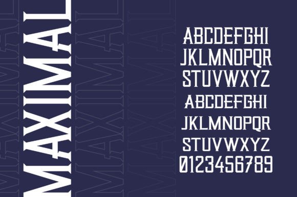 Quarters Font PNG with transparent background - Preview 5