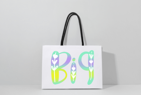 Rainbow Hearts Font PNG with transparent background - Preview 5
