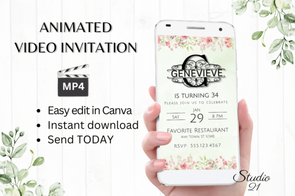 Digital Invitation (Monogram Letter G)