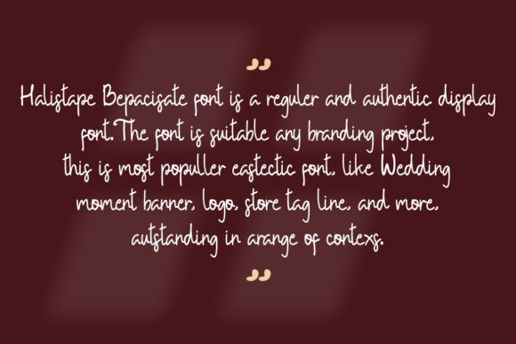 Halistape Bepacisate Font - Preview 3