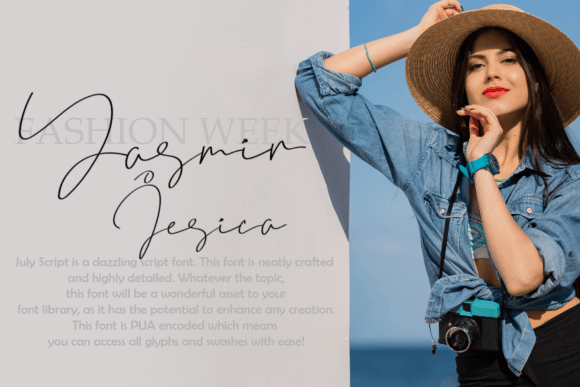 July Sweet Font PNG with transparent background - Preview 4