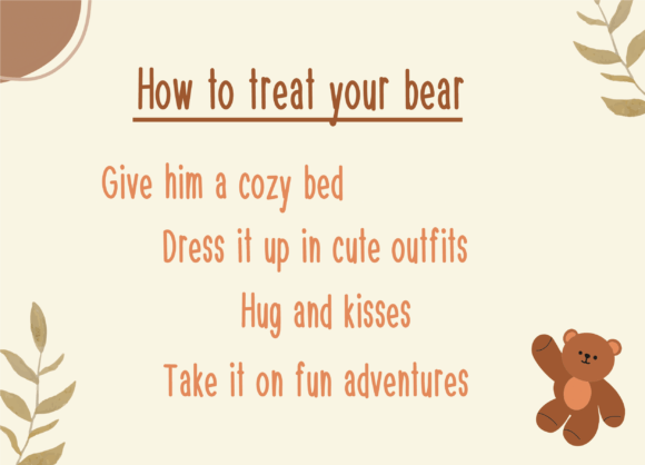 Little Bear Font PNG with transparent background - Preview 1