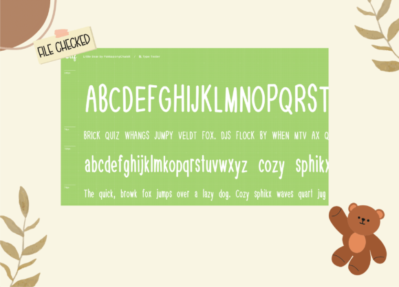 Little Bear Font PNG with transparent background - Preview 2