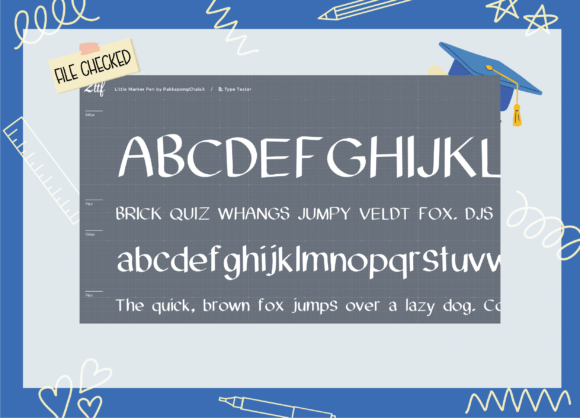 Little Marker Pen Font PNG with transparent background - Preview 2