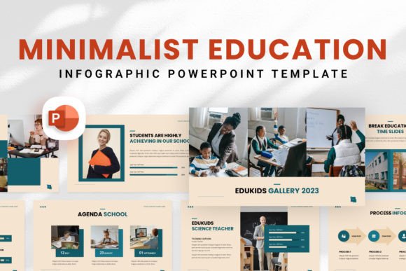 Preview of Minimalist Education PowerPoint Template PowerPoint template