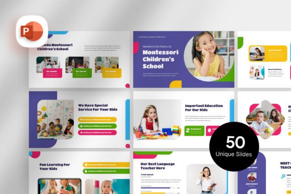 Montessori School PowerPoint Template