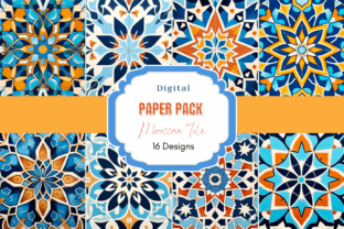 Moroccan Tile Digital Paper Pack Graphic by Paper & Pattern Studio ...