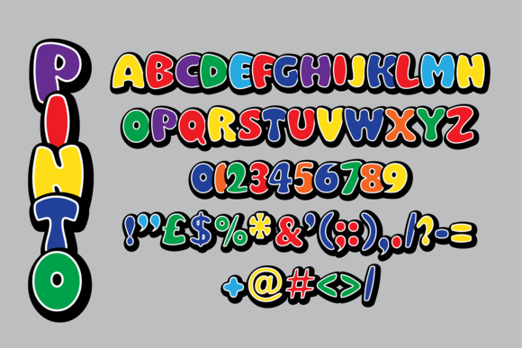 Pinto Font PNG with transparent background - Preview 2