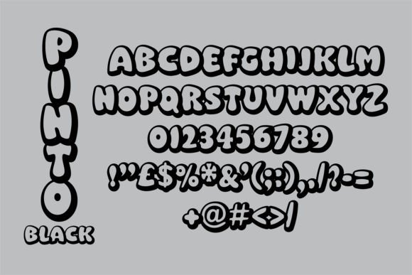 Pinto Font PNG with transparent background - Preview 3