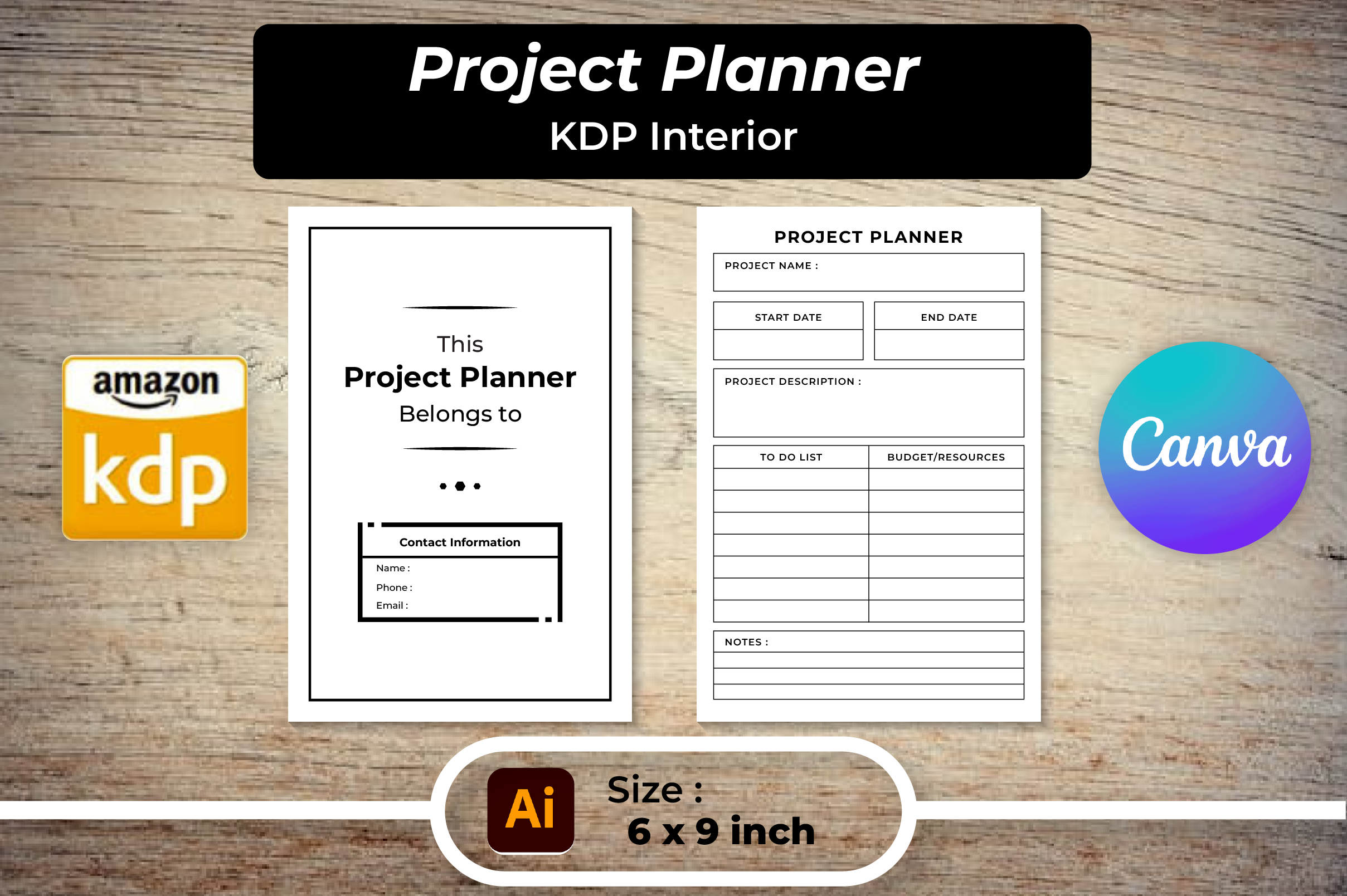 Project Planner - KDP Interior Graphic by srempire · Creative Fabrica