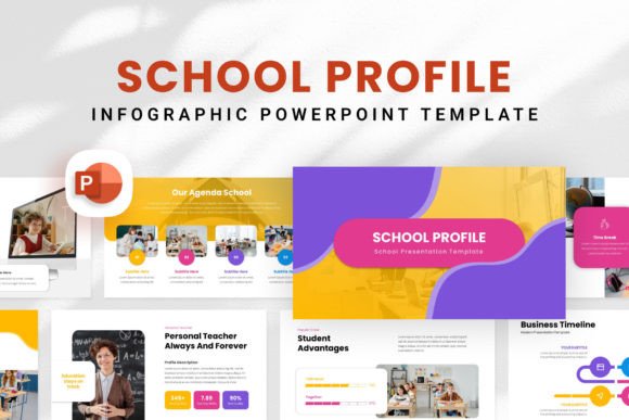 Preview of School Profile PowerPoint Template education presentation template