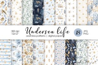 Sea Seamless Pattern Set | Digital Paper Graphic by Alisles.Art ...
