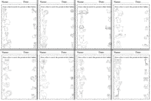 40 Printable Matching Activity Pages Graphic by Ahmed Sherif · Creative ...