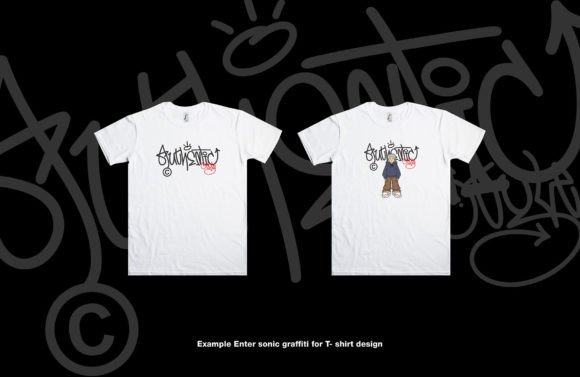 Enter Sonic Graffiti Font PNG with transparent background - Preview 2