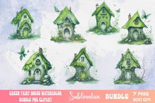 Green Fairy House Watercolor Bundle Graphic by Nutty Creations ...
