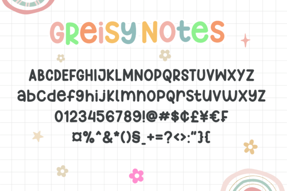 Greisy Notes Font - Preview 1