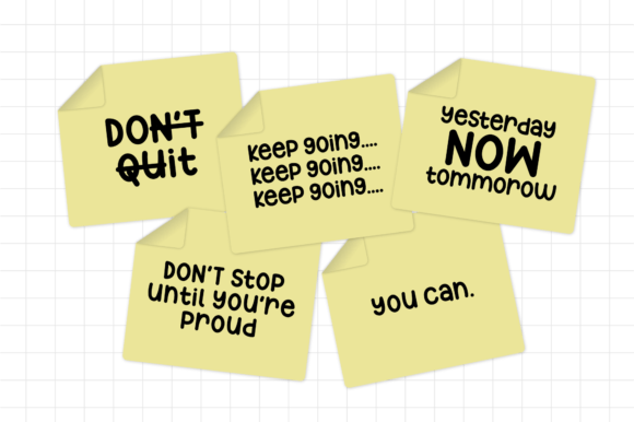 Greisy Notes Font - Preview 2