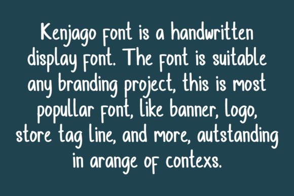 Kenjago Font PNG with transparent background - Preview 2
