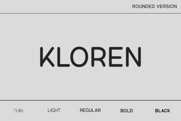 Kloren Rounded Font preview