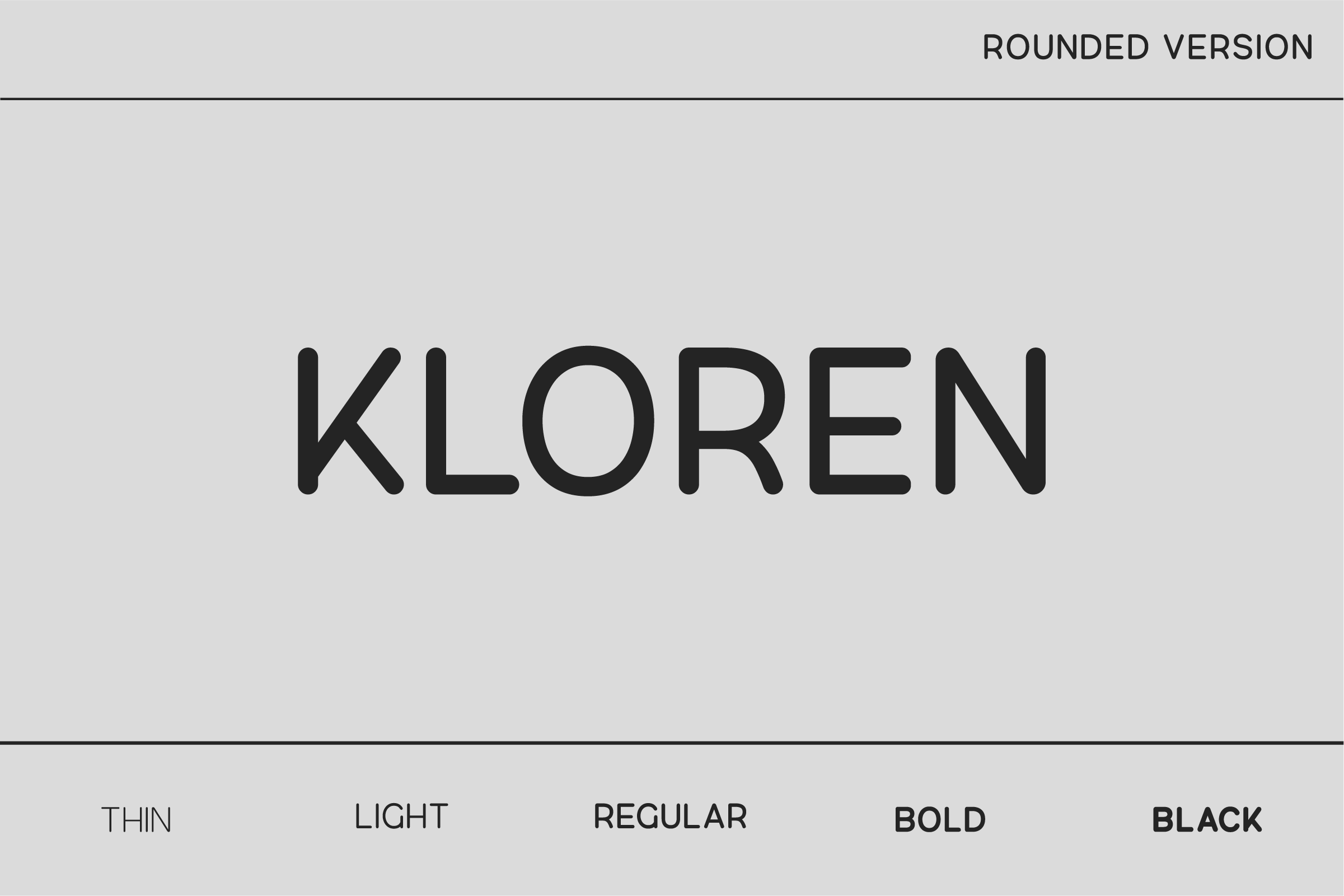 Kloren Rounded Font by Nan Design · Creative Fabrica font preview