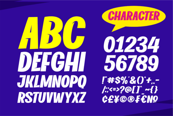 Komika Legends Font PNG with transparent background - Preview 3