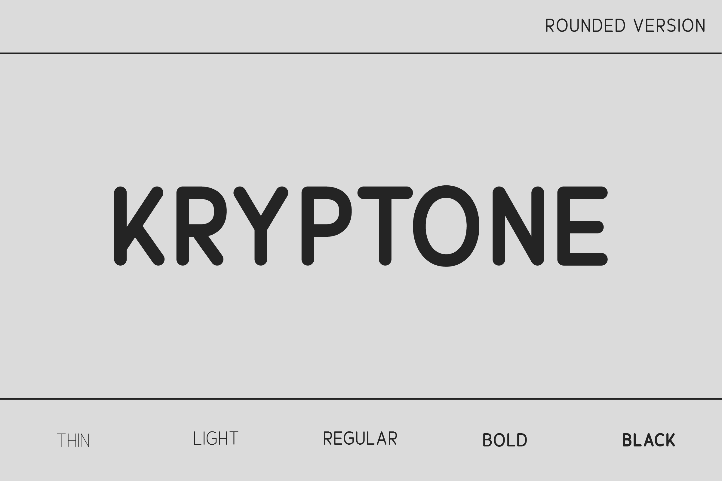 Kryptone Rounded Font by Nan Design · Creative Fabrica font preview