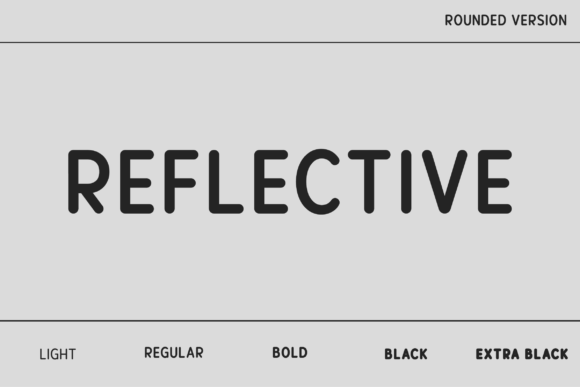 Reflective Rounded Font by Nan Design · Creative Fabrica font preview