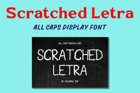 Scratched Letra Font PNG with transparent background - Preview 2