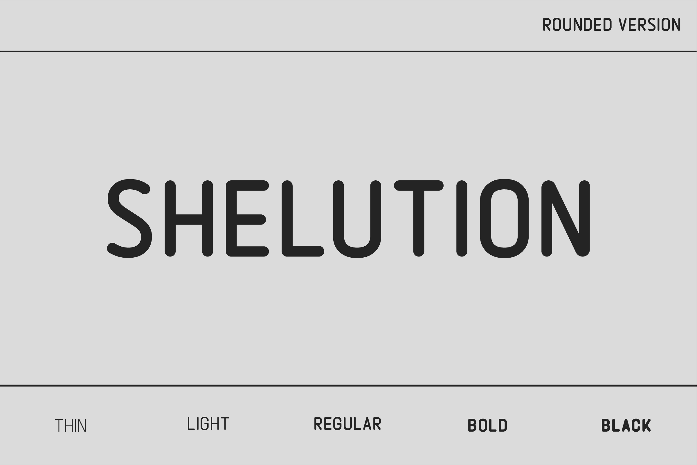 Shelution Rounded Font by Nan Design · Creative Fabrica font preview