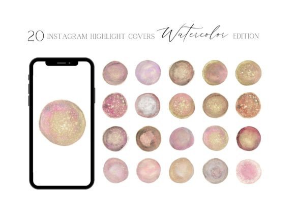 Shiny Watercolor Highlight Covers