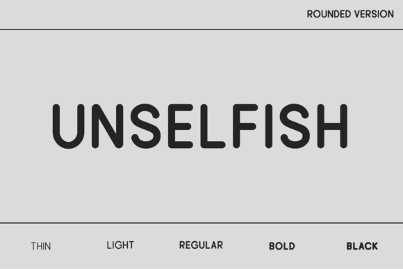 Unselfish Rounded Font by Nan Design · Creative Fabrica font preview