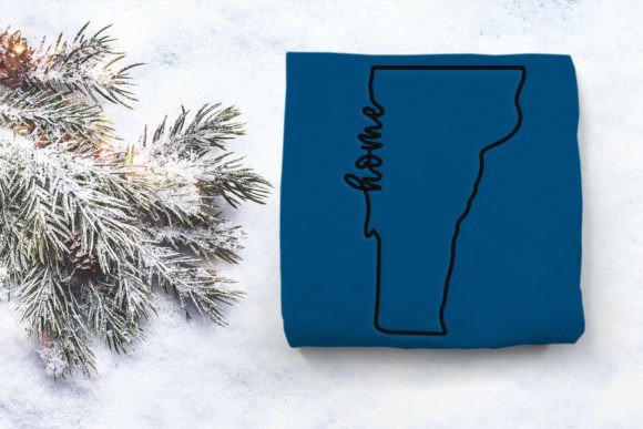 Vermont Home State Outline