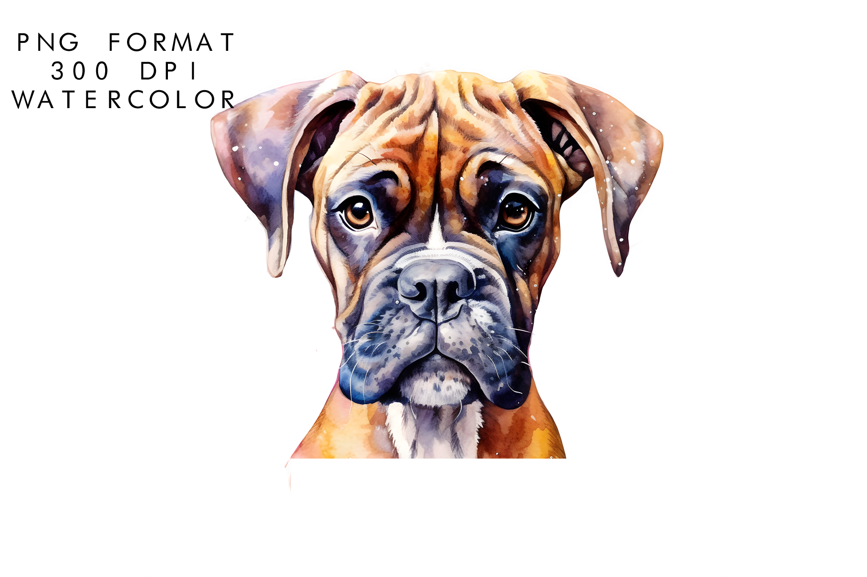 Watercolor Boxer Dog Clipart Graphic by WatercolorByKr · Creative Fabrica