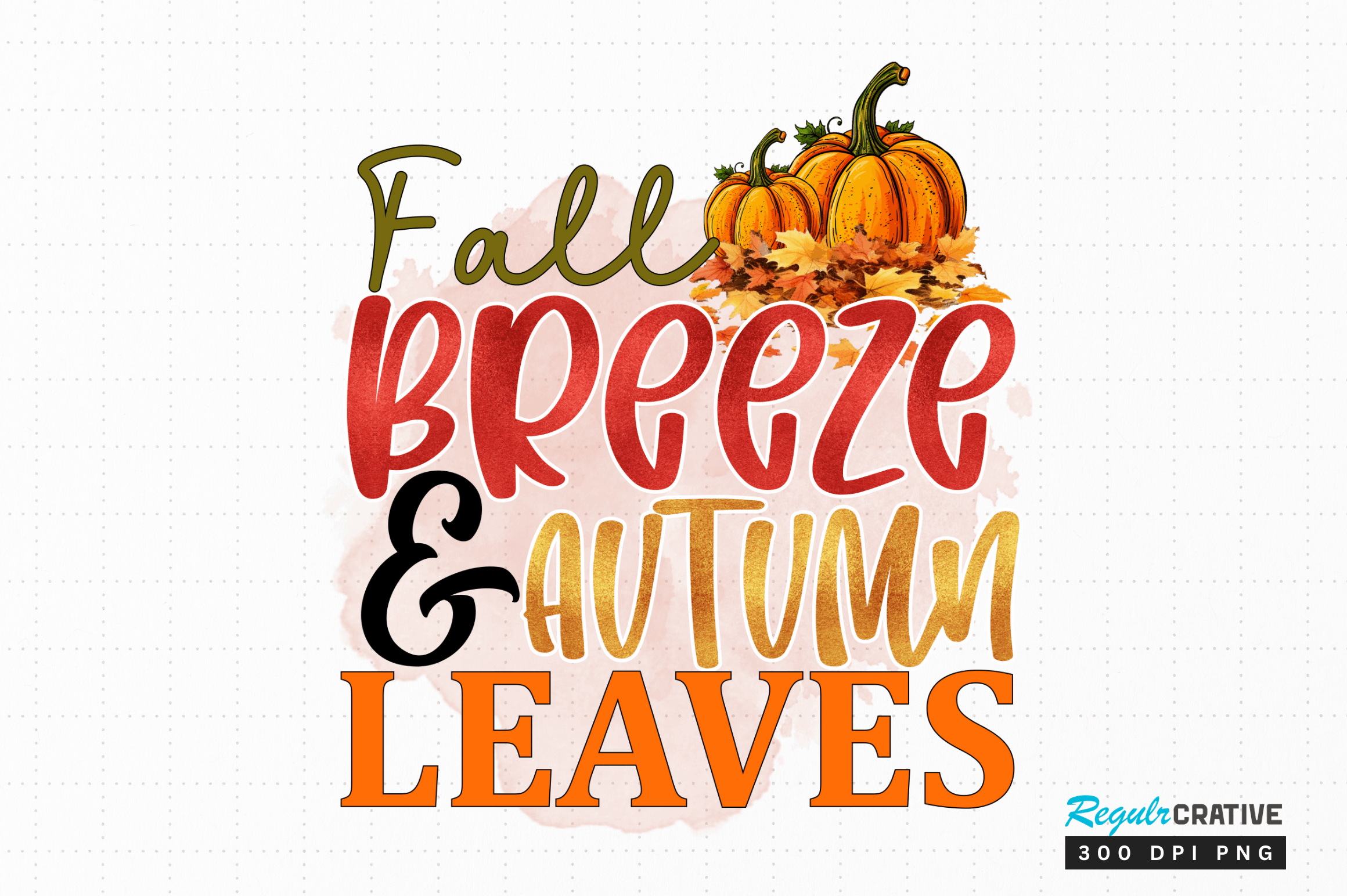 FREE Fall Breeze and Autumn Leaves Png Graphic by Regulrcrative ...