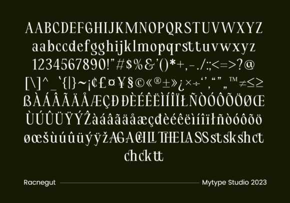 Racnegut Font PNG with transparent background - Preview 1