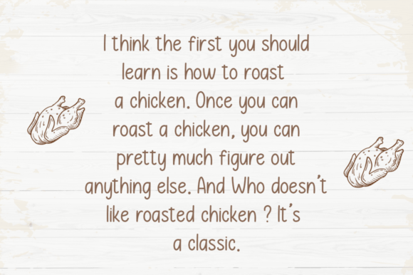 Roast Chicken Font PNG with transparent background - Preview 1