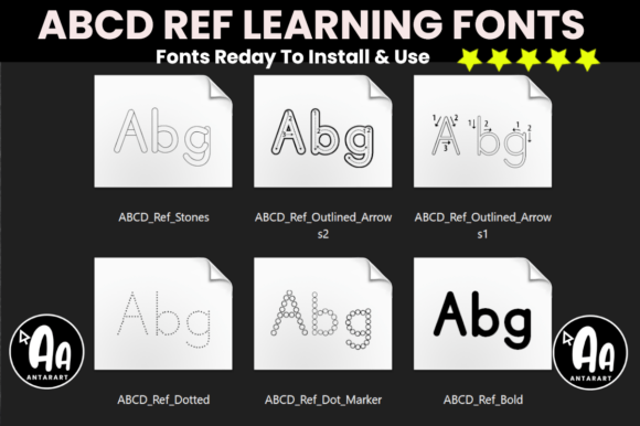 Abc Tracing Alphabets Font - Preview 1