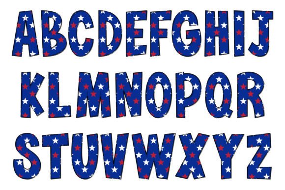 American Flag Font - Preview 1