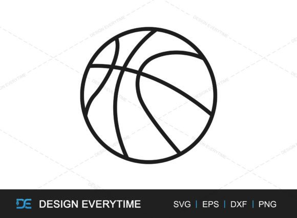 Basketball Line Art SVG, Basketball SVG