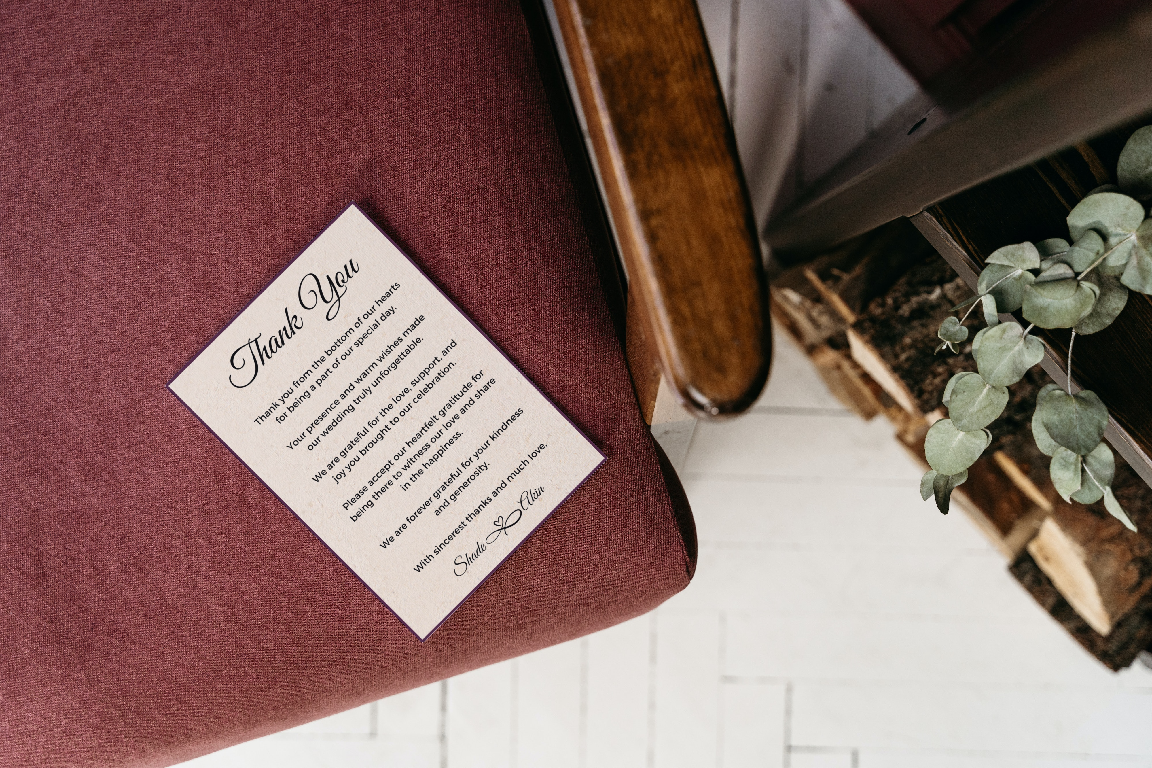 CANVA TEMPLATE: THANK YOU WEDDING CARD