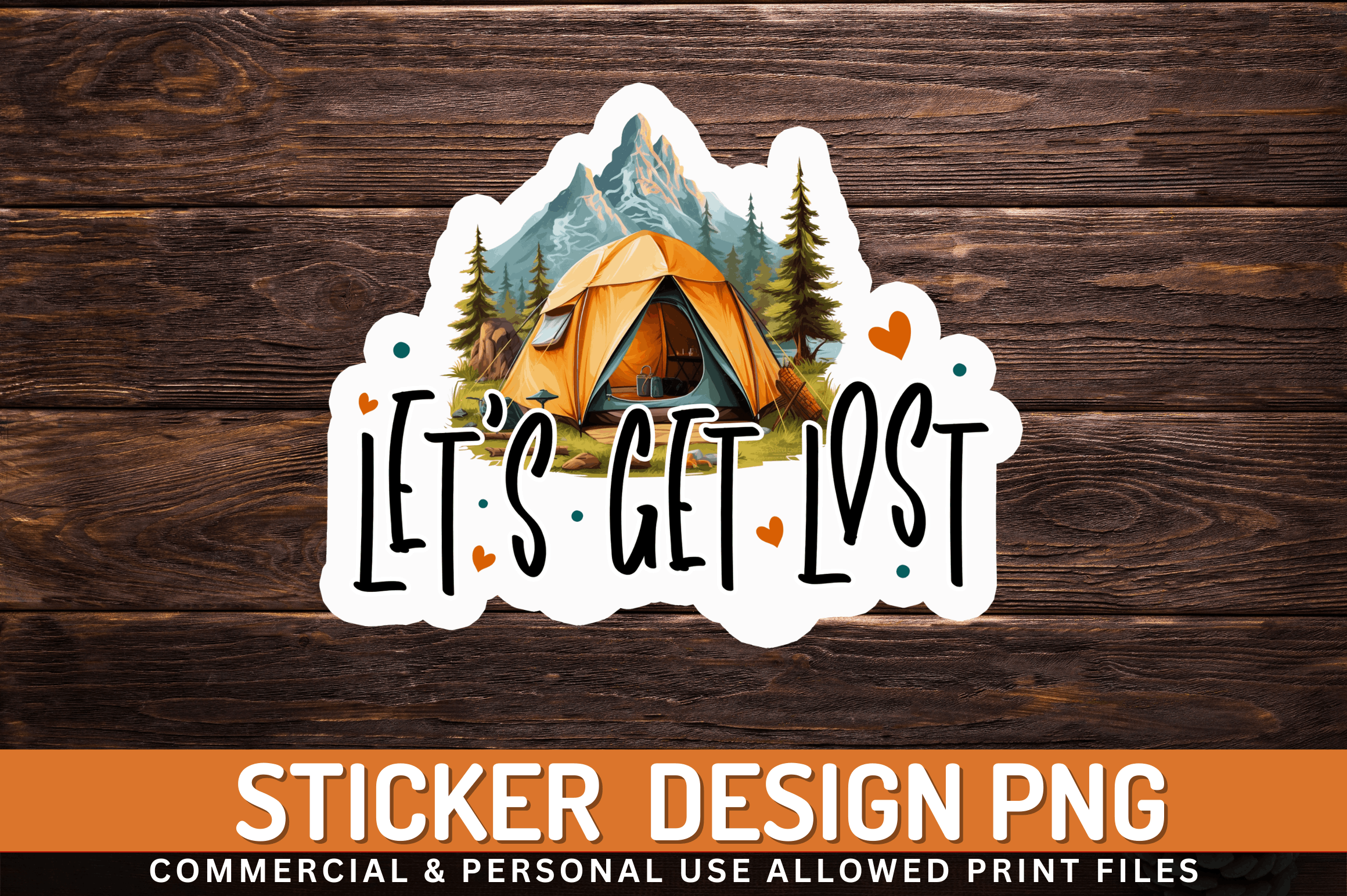 FREE Lets Get Lost Sticker Design Graphic by Regulrcrative · Creative ...