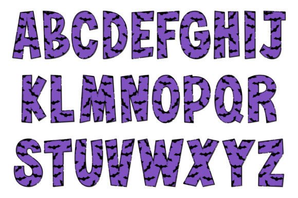 Flying Bat Font PNG with transparent background - Preview 1