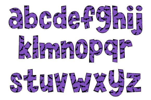 Flying Bat Font PNG with transparent background - Preview 2