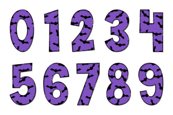 Flying Bat Font PNG with transparent background - Preview 3