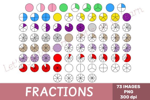 Fractions Bundle Clipart Grafik Lehrmaterialien Von Let´s go to learn!