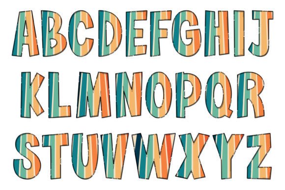Groovy Rainbow Font - Preview 1